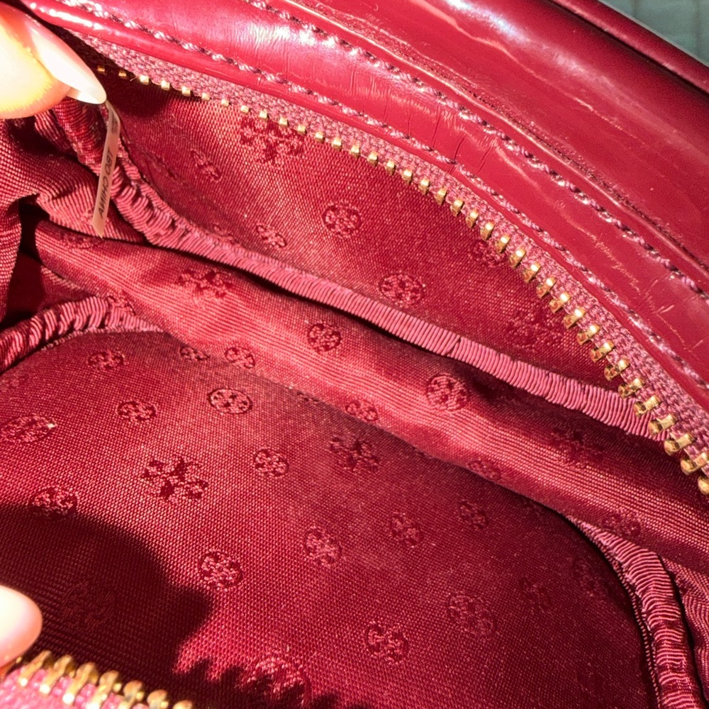 Tory Burch Burgundy Cosmetic Bag - Picture 4 of 4